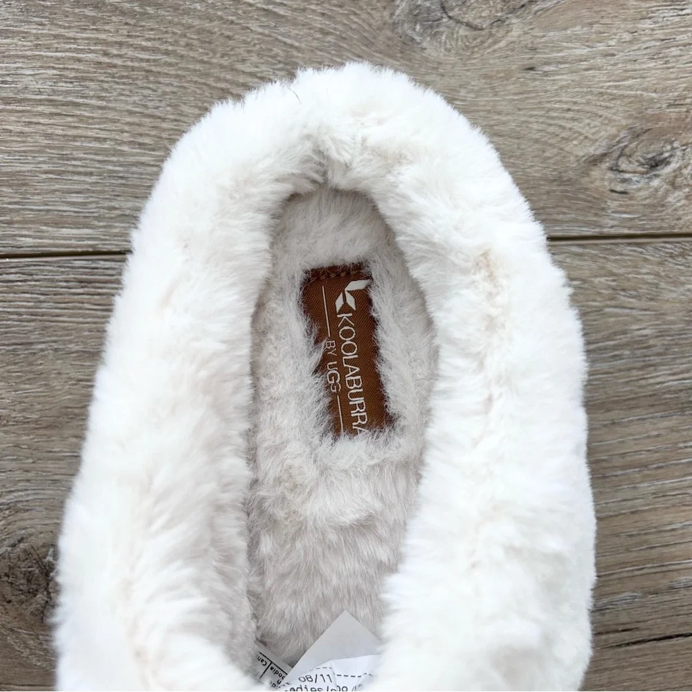 Koolaburra Chestnut Suede Shearling-Lined Clog Mules - Picture 7 of 12